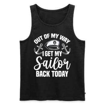 Out Of My Way Funny Homecoming Cruiser Sailor - Men's Premium Organic Tank Top - black - Front - Michal (187cm)