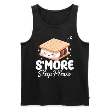 S’more Sleep Please Funny Toasted Marshmallow - Débardeur bio Premium Homme - noir - Devant - Michal (187cm)