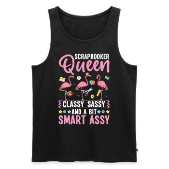 Scrapbooker Queen Lustiger Bastler Bastler - Männer Premium Bio Tank Top - Schwarz - Vorne - Michal (187cm)