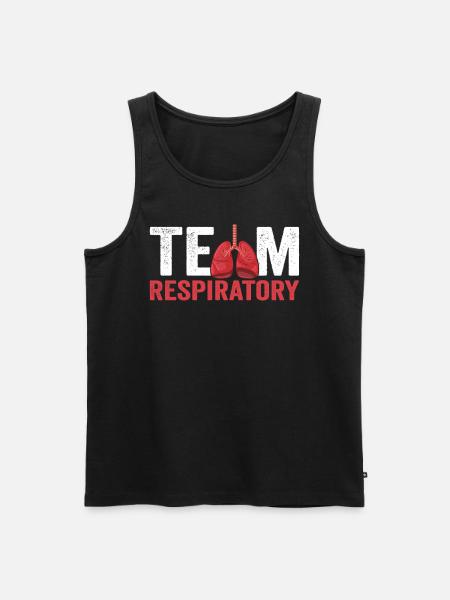 Team Åndedrætsterapi Lungelæge Lunge - Herre Premium økologisk tanktop - sort