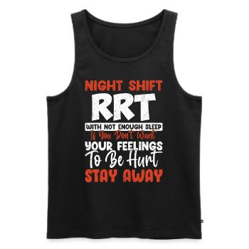 Night Shift RRT Pulmonologist Respiratory Therapy - Men's Premium Organic Tank Top - black - Front - Michal (187cm)