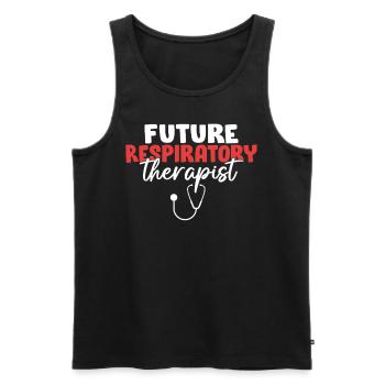 Zukünftiger Atemtherapeut Funny Peds RT - Männer Premium Bio Tank Top - Schwarz - Vorne - AI Model Male 178 light (178cm)