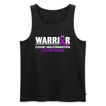 Chiari Malformation Warrior Lila Band ACM - Männer Premium Bio Tank Top - Schwarz - Vorne - Michal (187cm)