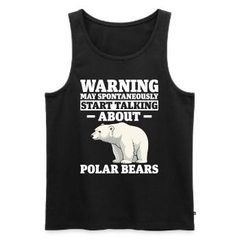 Lustige Eisbären Bedrohte Spezies Arktis - Männer Premium Bio Tank Top - Schwarz - Vorne - AI Model Male 178 light (178cm)