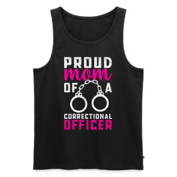 Correctional Officer Mom Law Enforcement Thin - Men's Premium Organic Tank Top - black - Front - Michal (187cm)