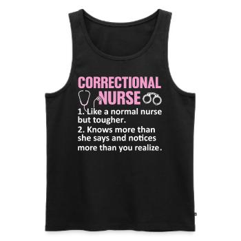 Correctional Nurse Funny Definition Nursing - Men's Premium Organic Tank Top - black - Front - Michal (187cm)