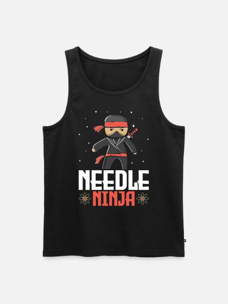 Needle Ninja Acupuncture TCM Chinese Alternative - Men's Premium Organic Tank Top - black