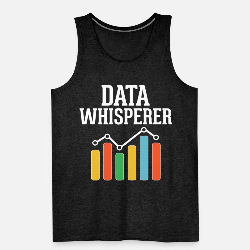 Data Whisperer Spreadsheet Funny Data Science Men's Premium Organic Tank Top
