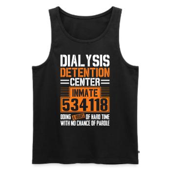 Dialysis Technician Funny Detention Nephrology - Men's Premium Organic Tank Top - black - Front - Michal (187cm)
