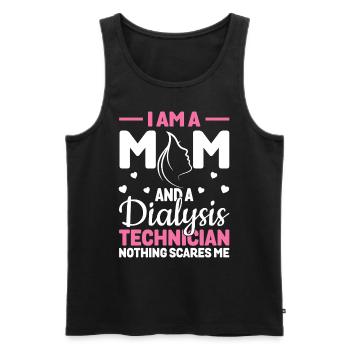 Funny Dialysis Technician Nephrology Mom - Men's Premium Organic Tank Top - black - Front - Michal (187cm)