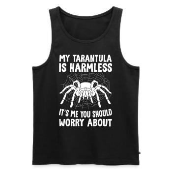 Lustige Tarantel Spinnentier Exotische Haustiere Groß Behaart - Männer Premium Bio Tank Top - Schwarz - Vorne - Michal (187cm)