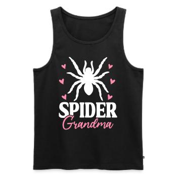 Spinne Oma Lustige Tarantel Spinnentier Oma - Männer Premium Bio Tank Top - Schwarz - Vorne - AI Model Male 178 light (178cm)