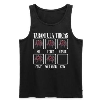 Tarantel Trick Lustig Tarantel groß behaart - Männer Premium Bio Tank Top - Schwarz - Vorne - Michal (187cm)