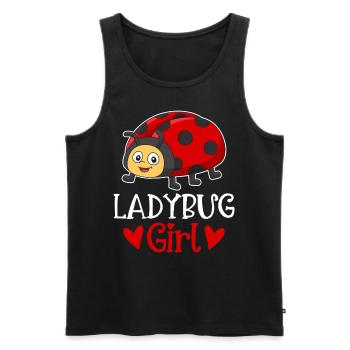 coccinelle fille entomologie coccinellidae insectes insectes - Débardeur bio Premium Homme - noir - Devant - Michal (187cm)