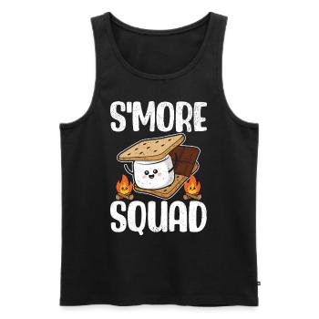 Smore Squad Craquelins Graham à la guimauve drôle - Débardeur bio Premium Homme - noir - Devant - Michal (187cm)