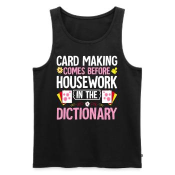 Funny Card Making Scrapbooking Crafters Handmade - Men's Premium Organic Tank Top - black - Front - Michal (187cm)