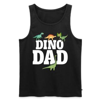 Dino Papa Lustiger Vater Sohn Dinosaurier Dadsaurus Papa - Männer Premium Bio Tank Top - Schwarz - Vorne - AI Model Male 178 light (178cm)