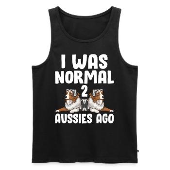 J’étais normal il y a 2 Australiens Drôle Australien - Débardeur bio Premium Homme - noir - Devant - Michal (187cm)