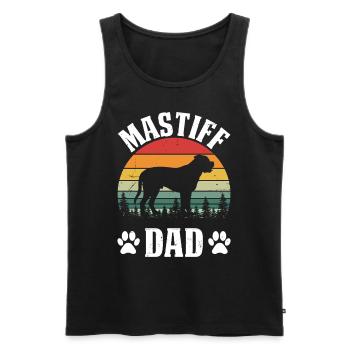 Mastiff Papa Wertschätzung Retro Mastiff Hüten - Männer Premium Bio Tank Top - Schwarz - Vorne - AI Model Male 178 light (178cm)