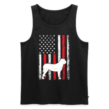 Mastiff USA drapeau grand chien drôle Mastiff troupeau - Débardeur bio Premium Homme - noir - Devant - Michal (187cm)