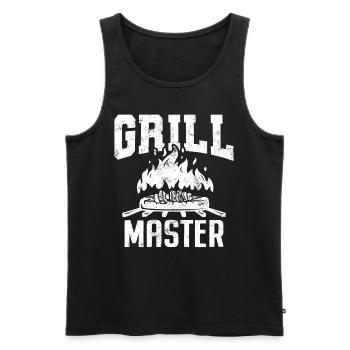 Grill Master Funny BBQ Grilling Pitmaster - Men's Premium Organic Tank Top - black - Front - AI Model Male 178 light (178cm)