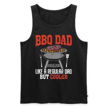 BBQ Dad Pitmaster Meat Smoking Funny Dad Barbecue - Men's Premium Organic Tank Top - black - Front - AI Model Male 178 light (178cm)