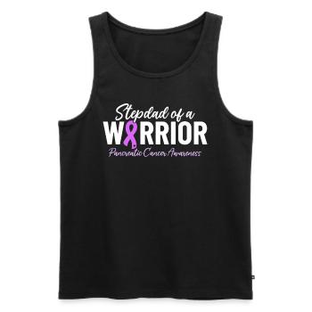 Stiefvater Von Einem Krieger Lila Band Lustig - Männer Premium Bio Tank Top - Schwarz - Vorne - Michal (187cm)