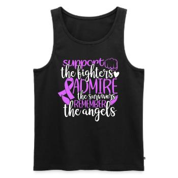 Unterstütze die Kämpfer, bewundere die Überlebenden - Männer Premium Bio Tank Top - Schwarz - Vorne - AI Model Male 178 light (178cm)