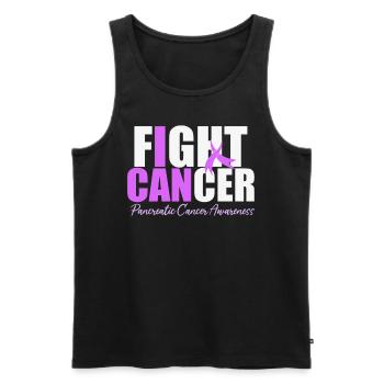 Combattre le cancer du pancréas Tumeur exocrine - Débardeur bio Premium Homme - noir - Devant - Michal (187cm)