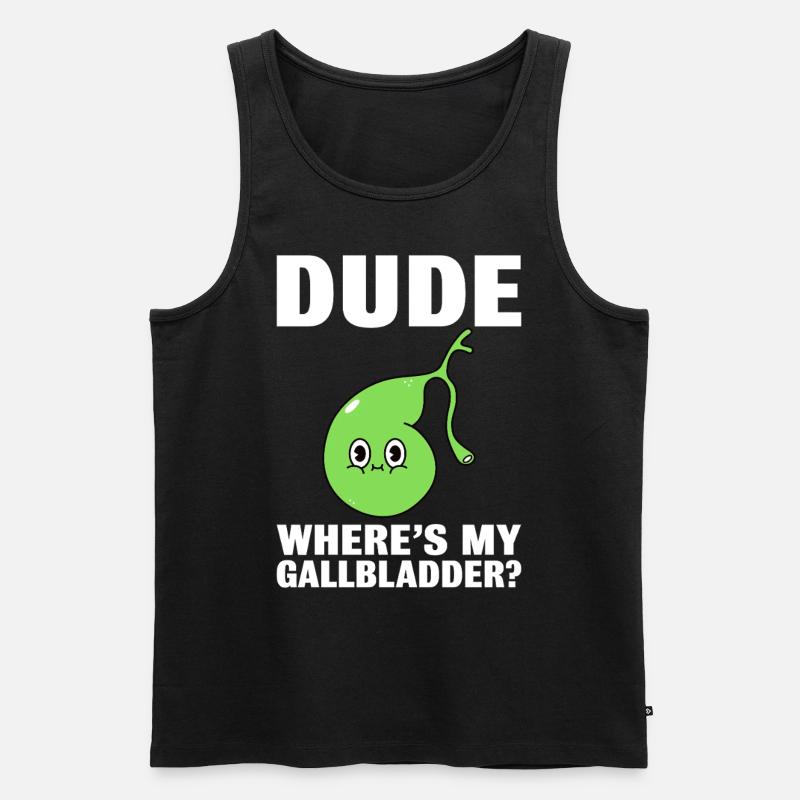 Funny Gallbladder Removal Cholecystectomy - Men's Premium Organic Tank Top - black