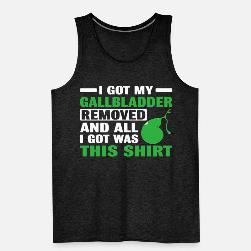 Gallbladder Removal Biliary Colic Gallstone Men's Premium Organic Tank Top