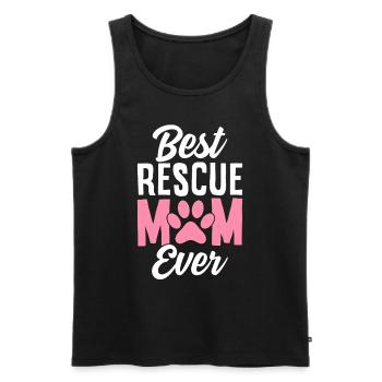 Beste Rettungsmutter aller Zeiten Pflegeheim Mutter Tier - Männer Premium Bio Tank Top - Schwarz - Vorne - Michal (187cm)