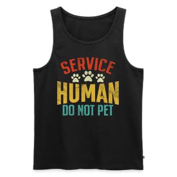 Service Humain Ne pas Adoption d’animal de compagnie Rétro Animal - Débardeur bio Premium Homme - noir - Devant - Michal (187cm)