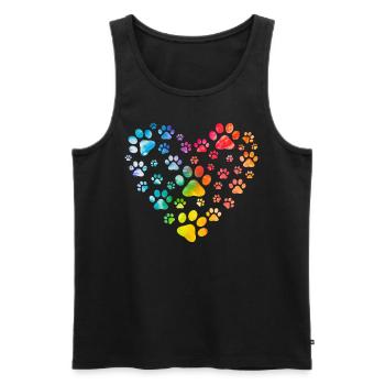 Lustige Hunderettung Tierheim Pflegepfote Tier adoptieren - Männer Premium Bio Tank Top - Schwarz - Vorne - Michal (187cm)