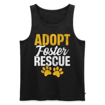 Adoptez Foster Refuge Refuge Foster Funny Animal - Débardeur bio Premium Homme - noir - Devant - Michal (187cm)