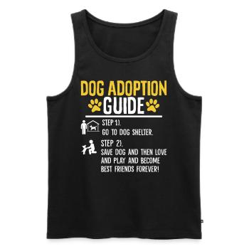 Dog Adoption Guide Paw Adopt Shelter Foster Dog - Men's Premium Organic Tank Top - black - Front - AI Model Male 178 light (178cm)