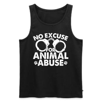 Keine Entschuldigung für Tierquälerei Pflegeheim Tier - Männer Premium Bio Tank Top - Schwarz - Vorne - Michal (187cm)