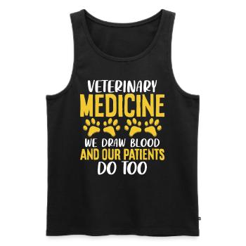 We Draw Blood And Our Patients Do Too Funny - Men's Premium Organic Tank Top - black - Front - Michal (187cm)