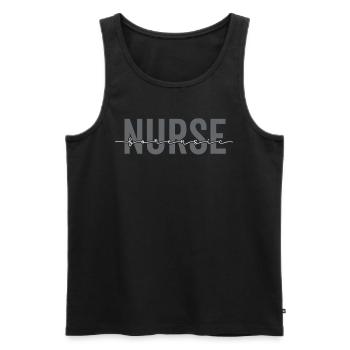 Infirmière médico-légale Prestataire de soins de santé Médical Drôle - Débardeur bio Premium Homme - noir - Devant - Michal (187cm)