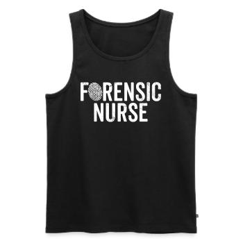 Forensic Nurse Healthcare Provider Funny Nurse - Men's Premium Organic Tank Top - black - Front - Michal (187cm)
