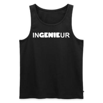 Ingenieur = Genie - Männer Premium Bio Tank Top - Schwarz - Vorne - AI Model Male 178 light (178cm)