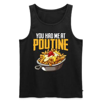 Du havde mig på Poutine Canadian Cuisine Sjovt - Herre Premium økologisk tanktop - sort - Foran - AI Model Male 178 light (178cm)