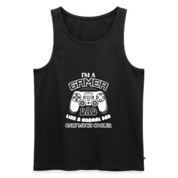 Gaming Dad Dad Gamer Games Gift Saying Funny - Débardeur bio Premium Homme - noir - Devant - Michal (187cm)