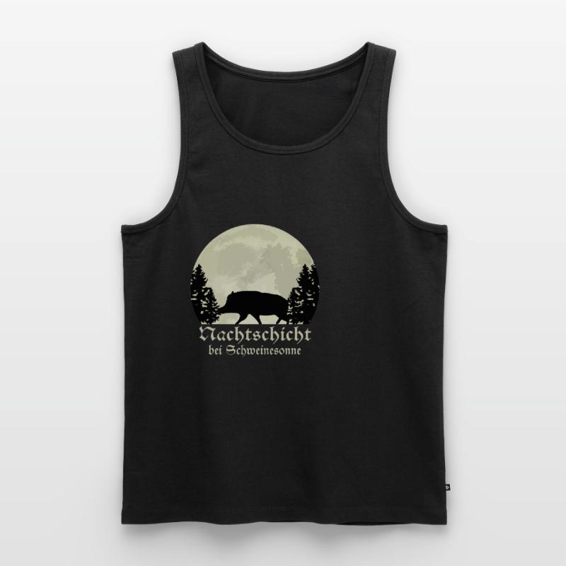 Jagd Jäger Evolution Hirsch Waidmann Lustig Spruch Männer Premium Bio Tank Top