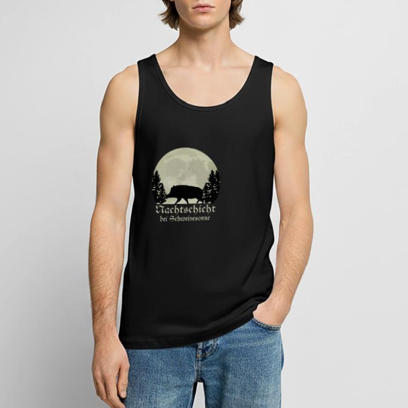 Jagd Jäger Evolution Hirsch Waidmann Lustig Spruch Männer Premium Bio Tank Top