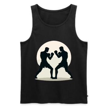 Kickboxing Kickboxer - Men's Premium Organic Tank Top - black - Front - AI Model Male 178 light (178cm)