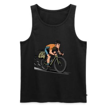 Cycliste Vélo de route Vélo de route Vélo de route - Débardeur bio Premium Homme - noir - Devant - Michal (187cm)