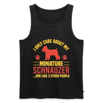 Schnauzer Miniature Schnauzer - Men's Premium Organic Tank Top - black - Front - AI Model Male 178 light (178cm)