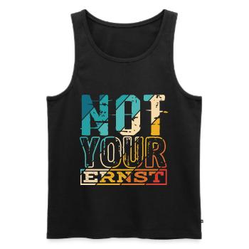 Not Your Ernst Nicht dein Ernst Denglisch als Gesc - Männer Premium Bio Tank Top - Schwarz - Vorne - Michal (187cm)