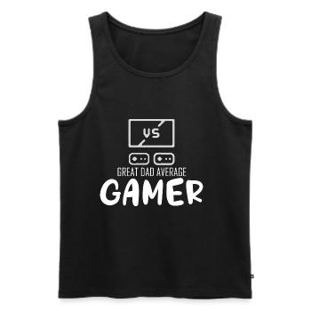 Great Father Average Player Suitable - Men's Premium Organic Tank Top - black - Front - AI Model Male 178 light (178cm)
